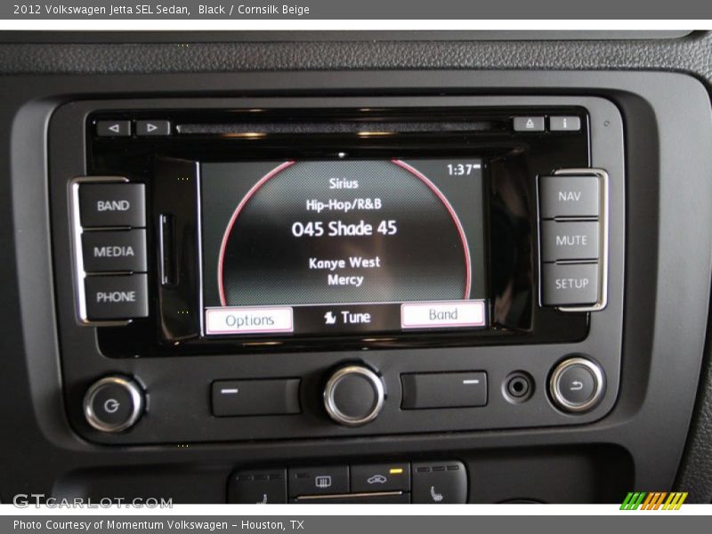 Black / Cornsilk Beige 2012 Volkswagen Jetta SEL Sedan