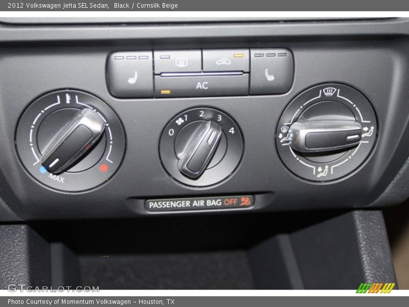 Black / Cornsilk Beige 2012 Volkswagen Jetta SEL Sedan