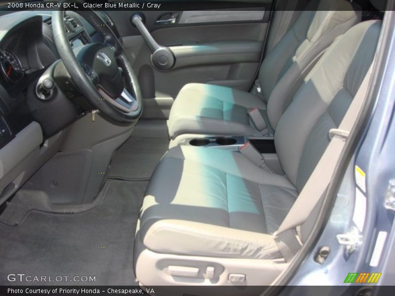 Glacier Blue Metallic / Gray 2008 Honda CR-V EX-L