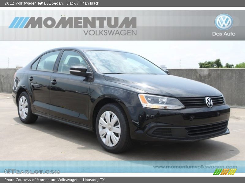 Black / Titan Black 2012 Volkswagen Jetta SE Sedan