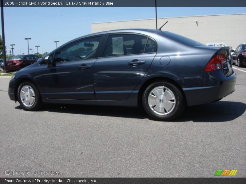 Galaxy Gray Metallic / Blue 2008 Honda Civic Hybrid Sedan