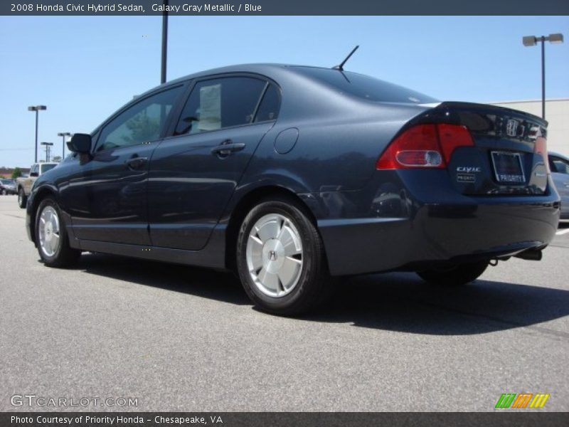 Galaxy Gray Metallic / Blue 2008 Honda Civic Hybrid Sedan
