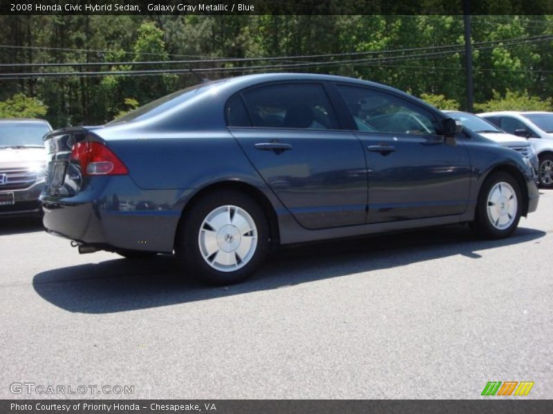 Galaxy Gray Metallic / Blue 2008 Honda Civic Hybrid Sedan
