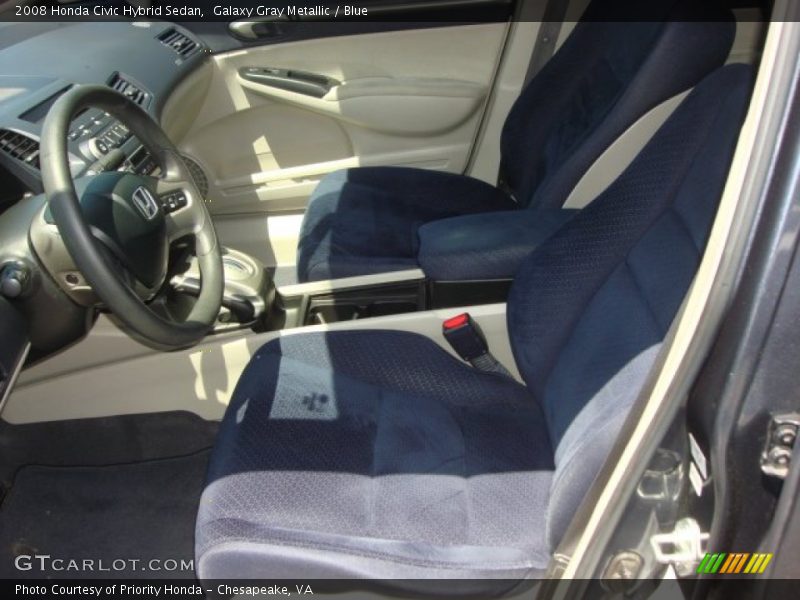 Galaxy Gray Metallic / Blue 2008 Honda Civic Hybrid Sedan