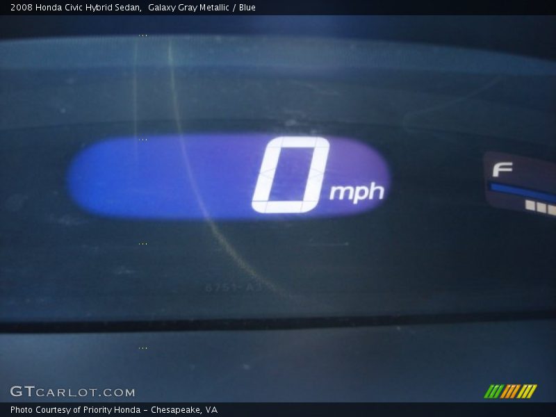 Galaxy Gray Metallic / Blue 2008 Honda Civic Hybrid Sedan
