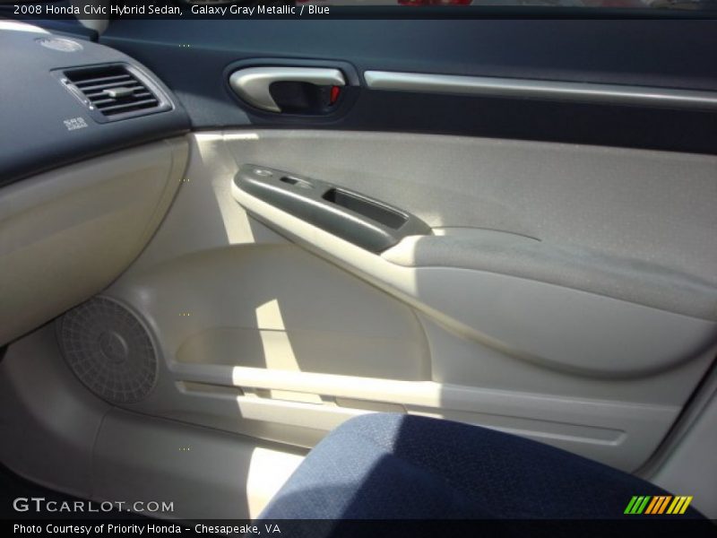 Galaxy Gray Metallic / Blue 2008 Honda Civic Hybrid Sedan