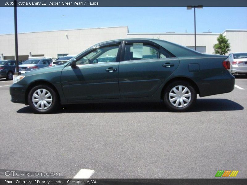 Aspen Green Pearl / Taupe 2005 Toyota Camry LE