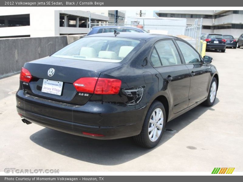 Black / Cornsilk Beige 2012 Volkswagen Jetta SE Sedan