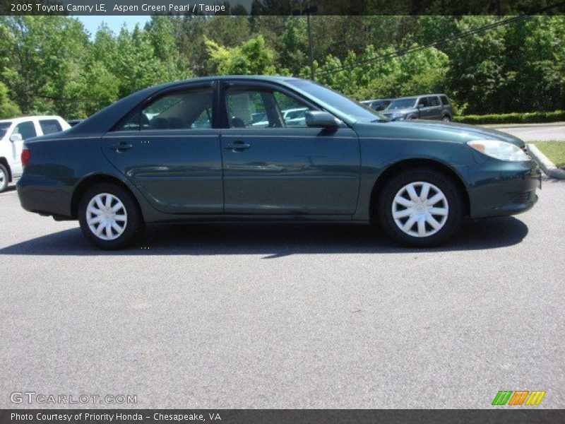 Aspen Green Pearl / Taupe 2005 Toyota Camry LE