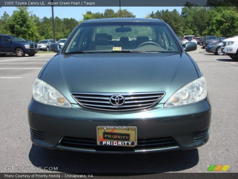 Aspen Green Pearl / Taupe 2005 Toyota Camry LE