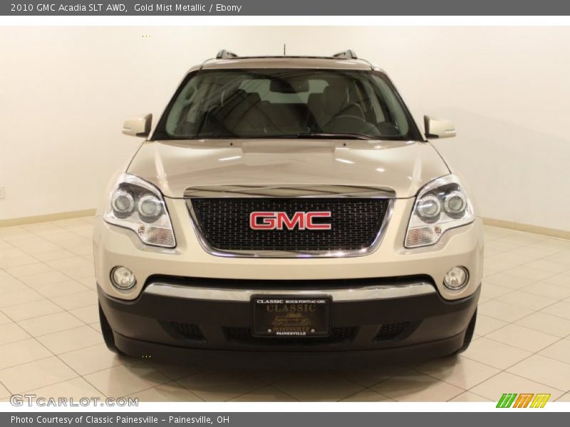 Gold Mist Metallic / Ebony 2010 GMC Acadia SLT AWD