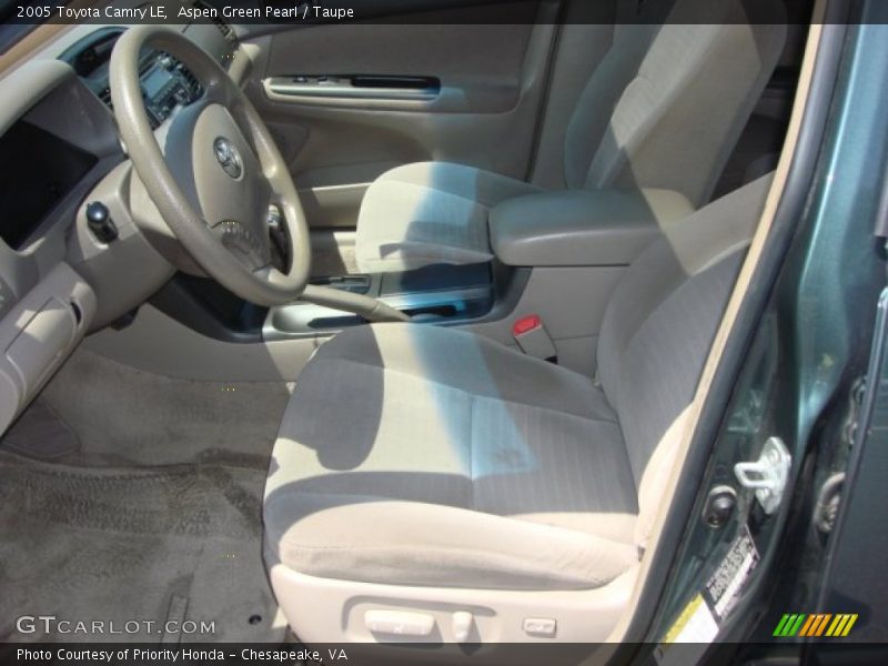 Aspen Green Pearl / Taupe 2005 Toyota Camry LE