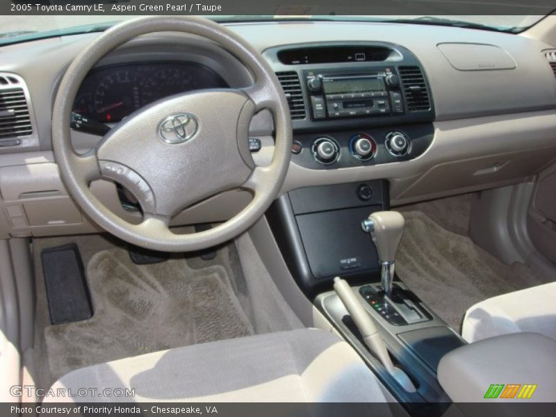 Aspen Green Pearl / Taupe 2005 Toyota Camry LE