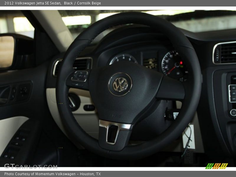 Black / Cornsilk Beige 2012 Volkswagen Jetta SE Sedan