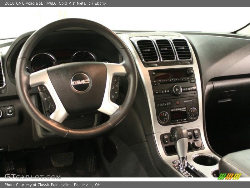 Gold Mist Metallic / Ebony 2010 GMC Acadia SLT AWD