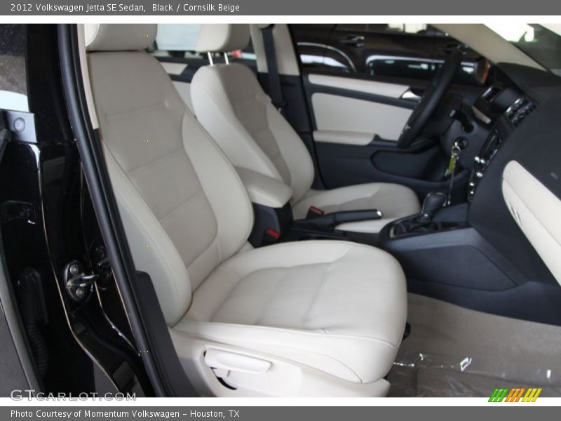 Black / Cornsilk Beige 2012 Volkswagen Jetta SE Sedan
