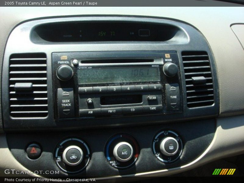 Aspen Green Pearl / Taupe 2005 Toyota Camry LE