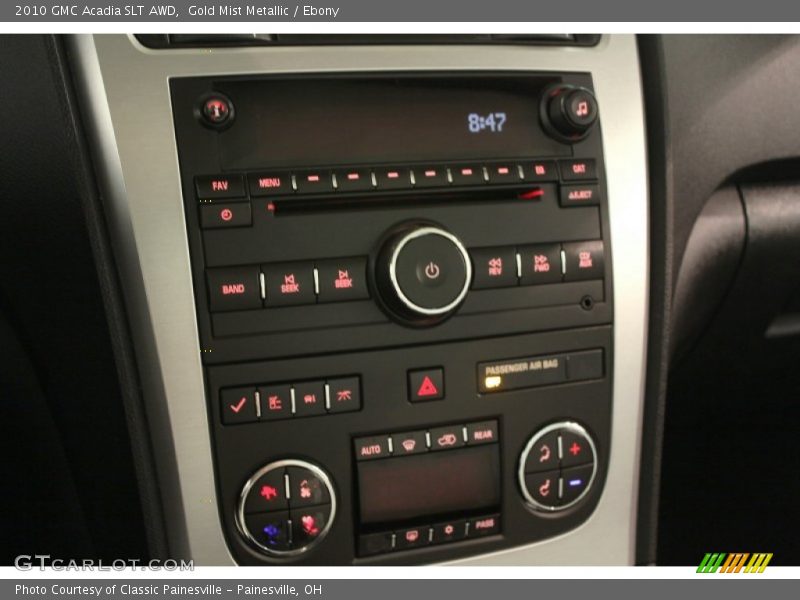 Gold Mist Metallic / Ebony 2010 GMC Acadia SLT AWD
