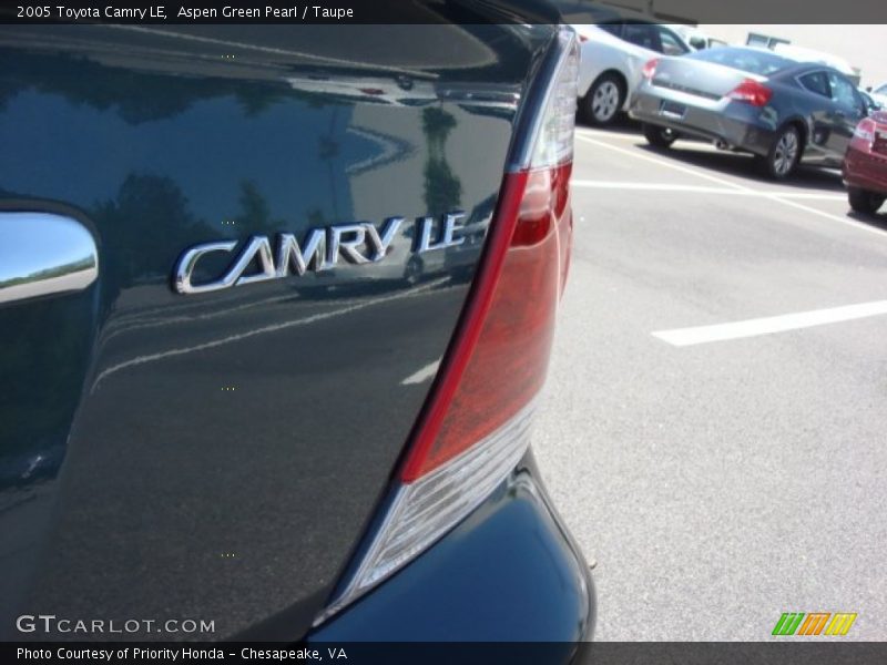 Aspen Green Pearl / Taupe 2005 Toyota Camry LE