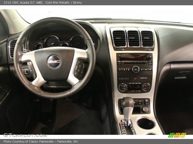 Gold Mist Metallic / Ebony 2010 GMC Acadia SLT AWD