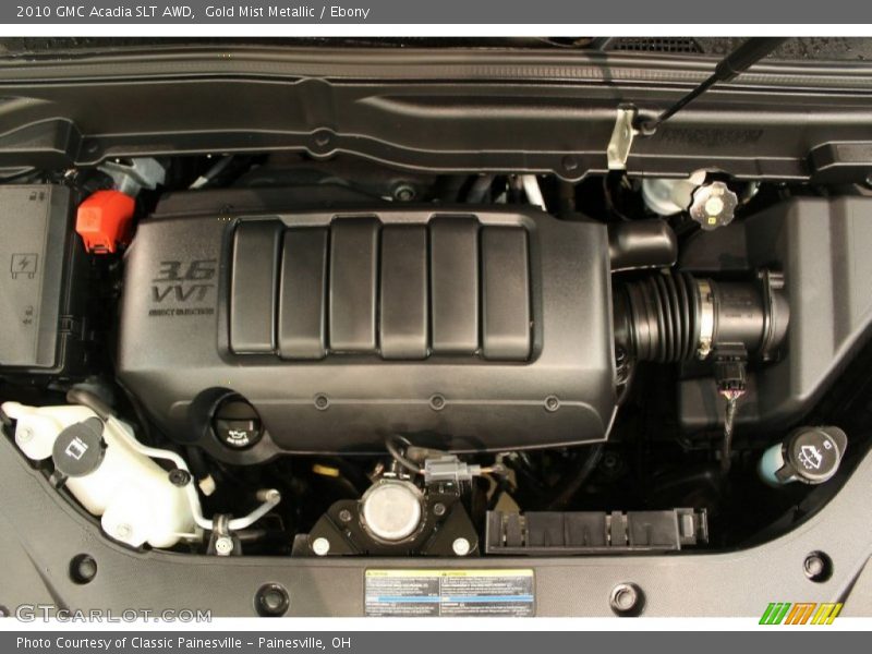 Gold Mist Metallic / Ebony 2010 GMC Acadia SLT AWD