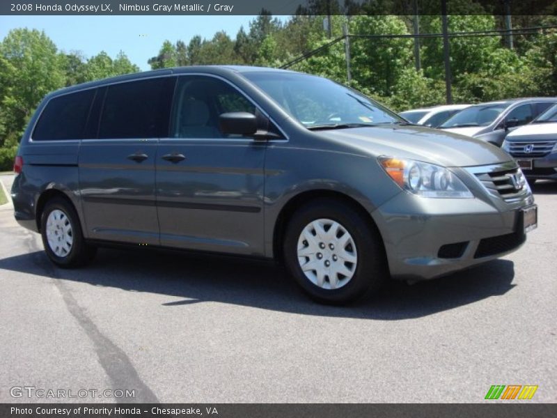 Nimbus Gray Metallic / Gray 2008 Honda Odyssey LX