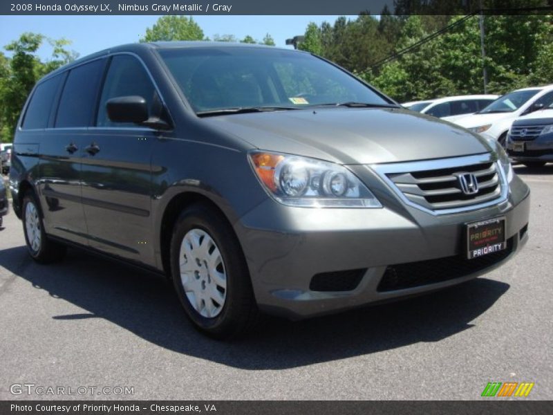 Nimbus Gray Metallic / Gray 2008 Honda Odyssey LX