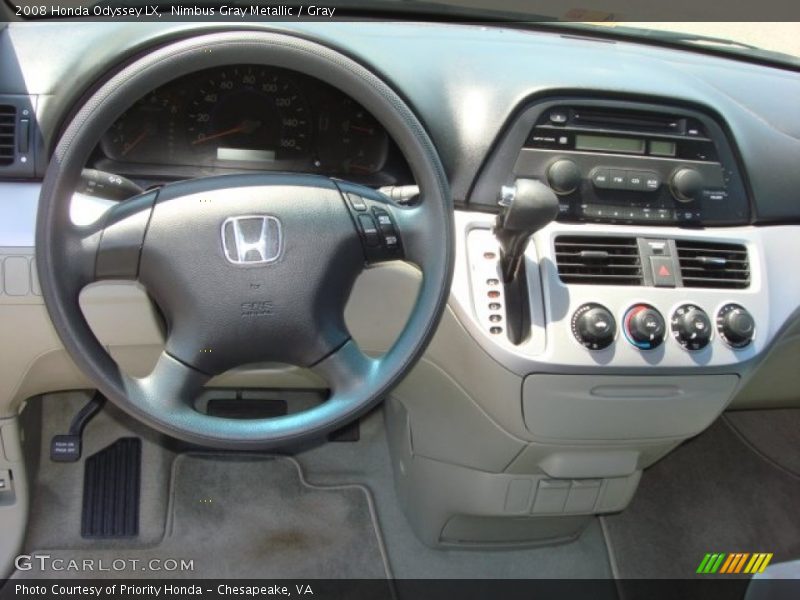 Nimbus Gray Metallic / Gray 2008 Honda Odyssey LX