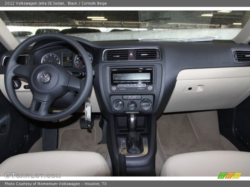 Black / Cornsilk Beige 2012 Volkswagen Jetta SE Sedan