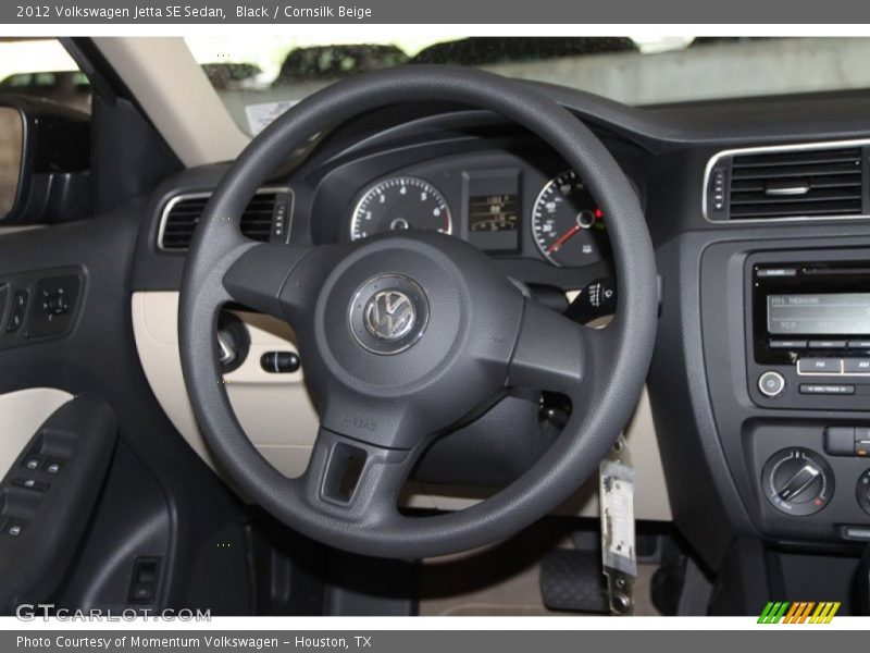 Black / Cornsilk Beige 2012 Volkswagen Jetta SE Sedan