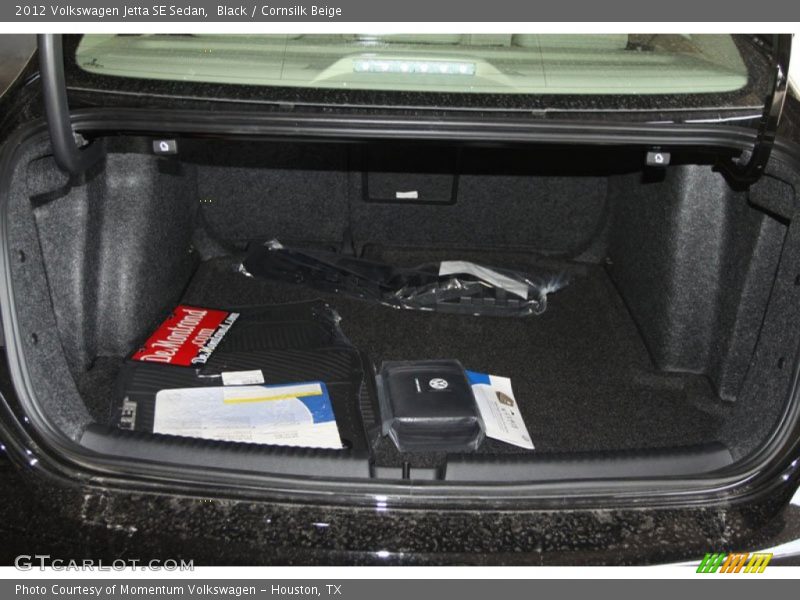 Black / Cornsilk Beige 2012 Volkswagen Jetta SE Sedan