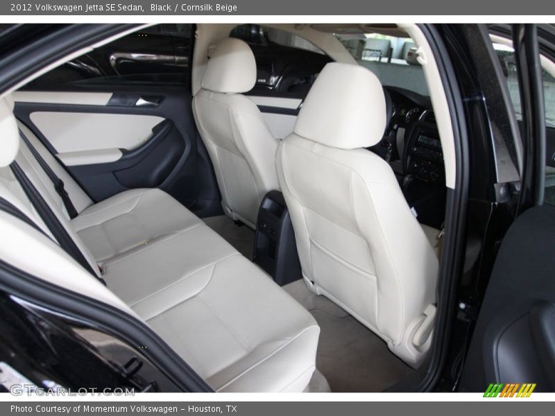 Black / Cornsilk Beige 2012 Volkswagen Jetta SE Sedan