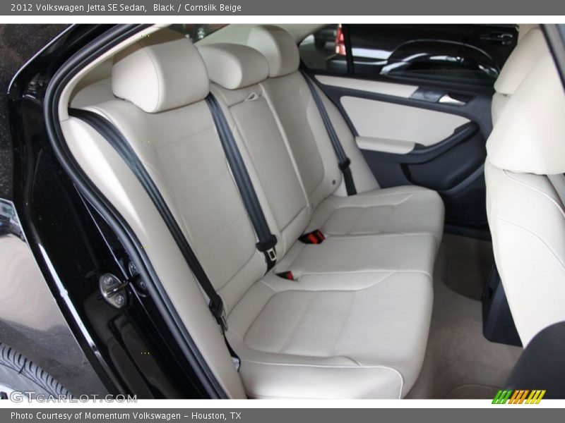 Black / Cornsilk Beige 2012 Volkswagen Jetta SE Sedan