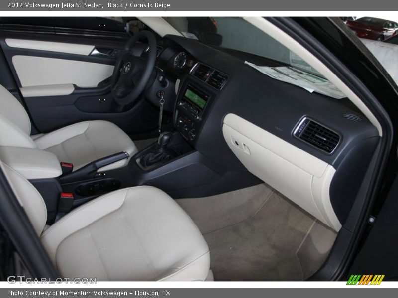 Black / Cornsilk Beige 2012 Volkswagen Jetta SE Sedan