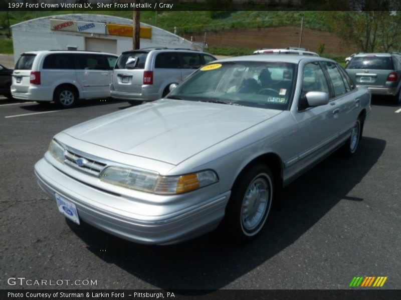 Silver Frost Metallic / Gray 1997 Ford Crown Victoria LX