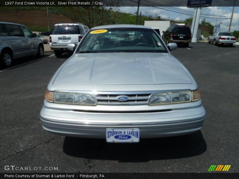 Silver Frost Metallic / Gray 1997 Ford Crown Victoria LX