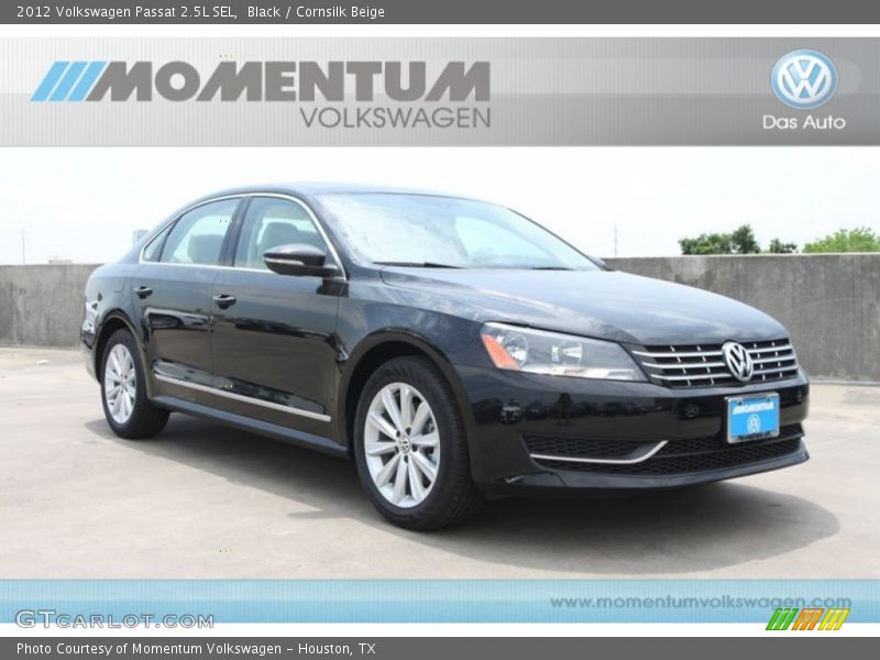 Black / Cornsilk Beige 2012 Volkswagen Passat 2.5L SEL