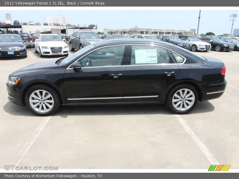 Black / Cornsilk Beige 2012 Volkswagen Passat 2.5L SEL