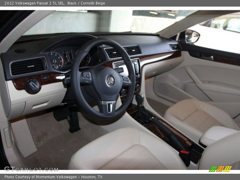 Black / Cornsilk Beige 2012 Volkswagen Passat 2.5L SEL