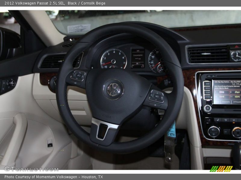 Black / Cornsilk Beige 2012 Volkswagen Passat 2.5L SEL
