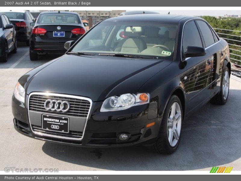 Brilliant Black / Beige 2007 Audi A4 2.0T Sedan