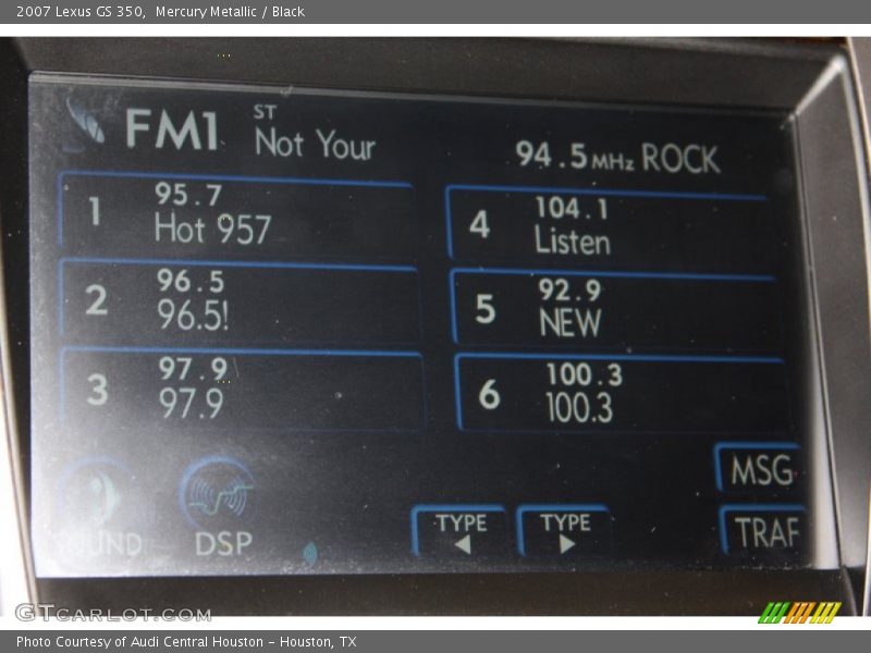 Mercury Metallic / Black 2007 Lexus GS 350