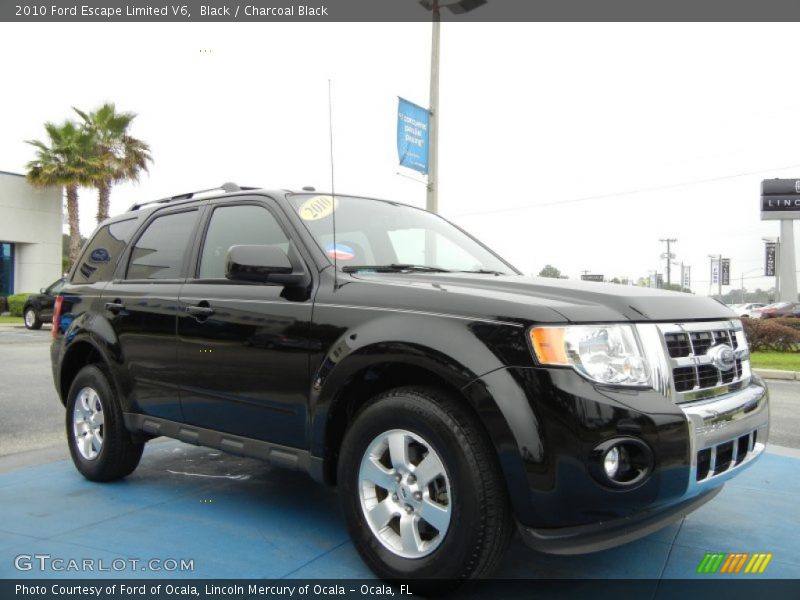 Black / Charcoal Black 2010 Ford Escape Limited V6