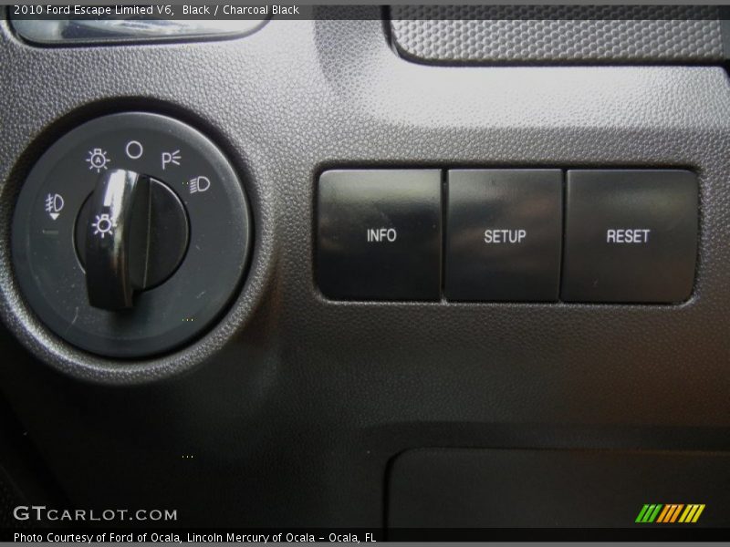 Black / Charcoal Black 2010 Ford Escape Limited V6