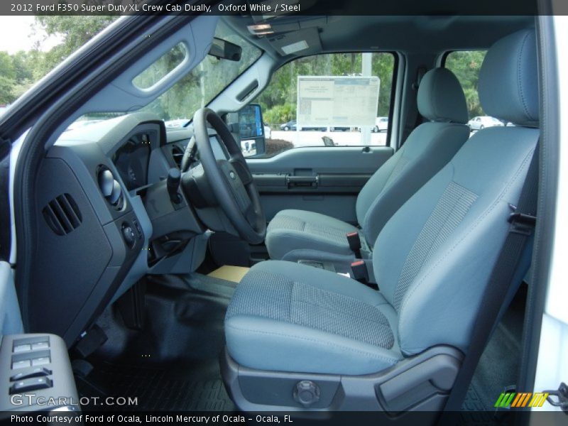  2012 F350 Super Duty XL Crew Cab Dually Steel Interior