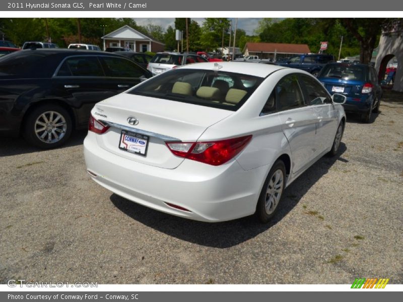 Pearl White / Camel 2011 Hyundai Sonata GLS