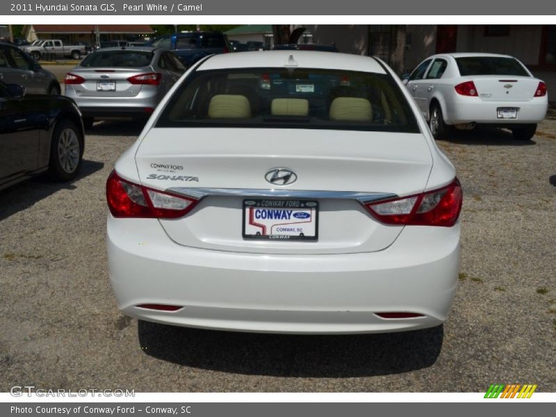 Pearl White / Camel 2011 Hyundai Sonata GLS