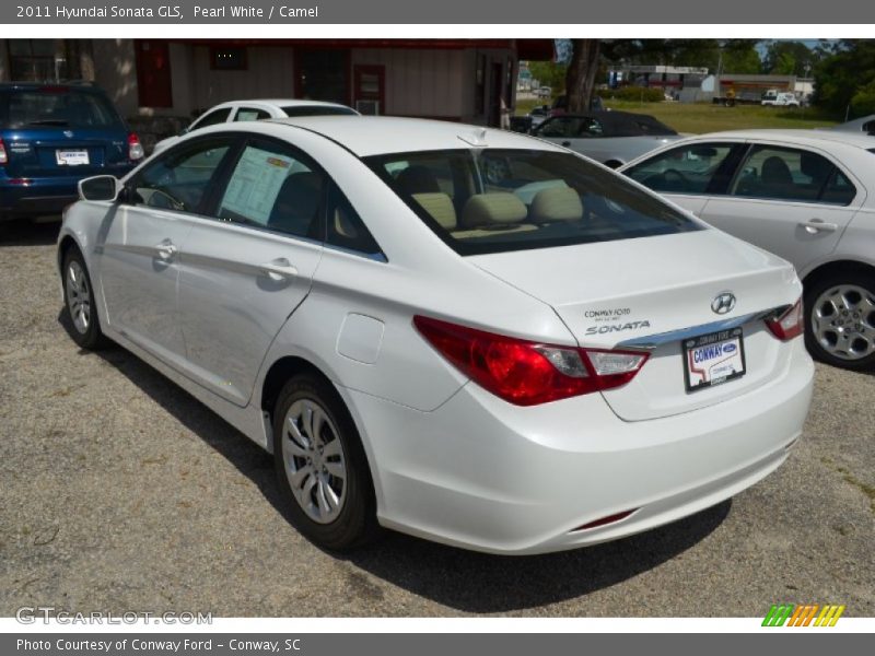 Pearl White / Camel 2011 Hyundai Sonata GLS