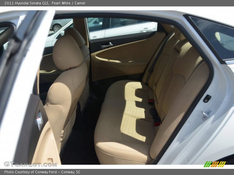 Pearl White / Camel 2011 Hyundai Sonata GLS