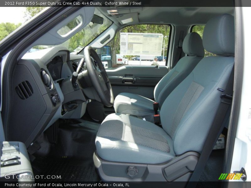  2012 F350 Super Duty XL Crew Cab 4x4 Dually Steel Interior